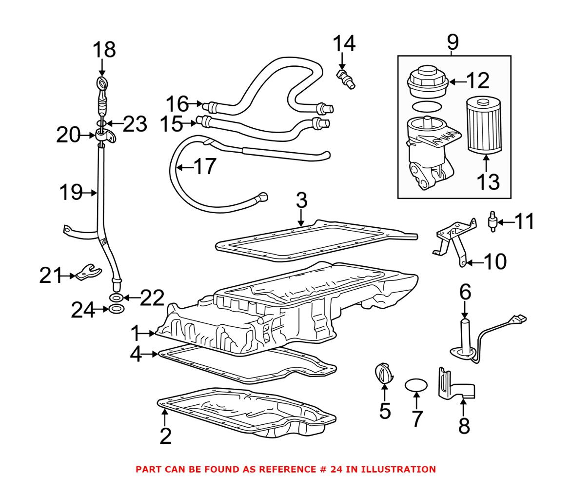 BMW Oil Dipstick Tube Seal - Lower 11431707164